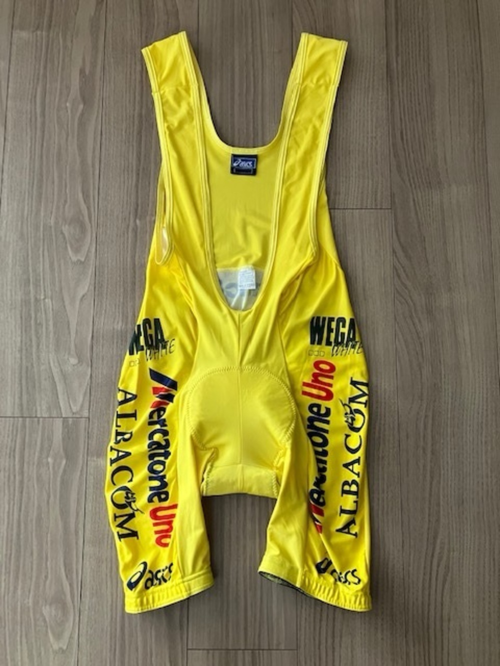 ASICS Mercatone uno bright yellow biking padded unitard XXXL
